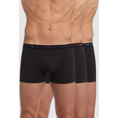 Dim Underwear - Pack de 3 boxers homme ceinture élastique violet/orange/bleu - Caleçon / Boxer homme