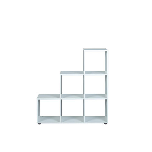 3S. x Home - Etagère de séparation blanc 6 compartiments DORECA - Bibliothèque Design