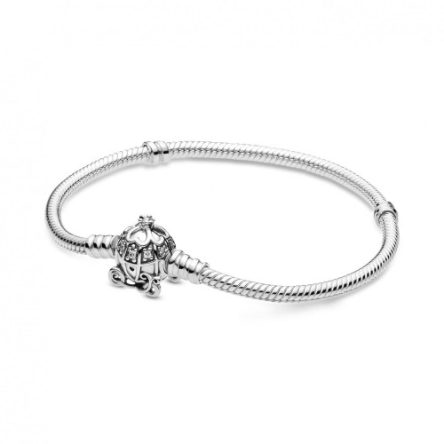 Pandora - Bracelet Cendrillon Fermoir Carrosse Citrouille Disney x Pandora - Argent - Bracelet femme