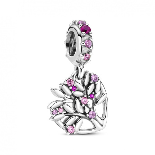 Pandora - Charm Pendant Arbre de vie Cœur Rose Pandora People - Argent - Bijoux femme