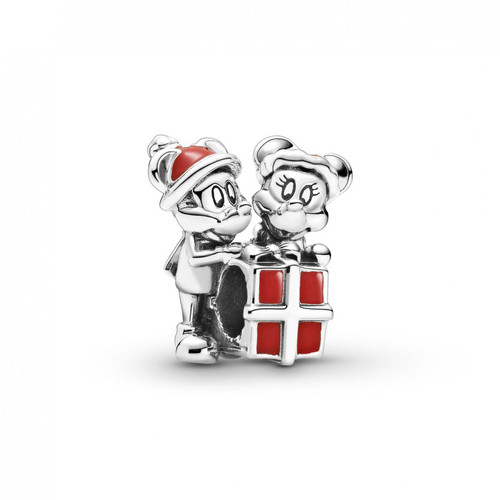 Charm Cadeau de Mickey & Minnie Disney x Pandora - Argent Rouge Pandora Mode femme