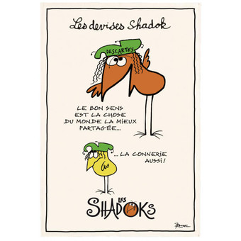  Torchon Coton Shadoks Le bon sens Ecru 48 x 72