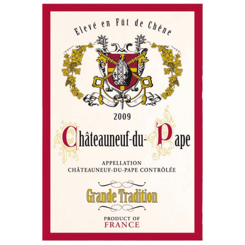 3S. x Home - Torchon Chateau Neuf Gde Tradition Bordure rouge - torchon
