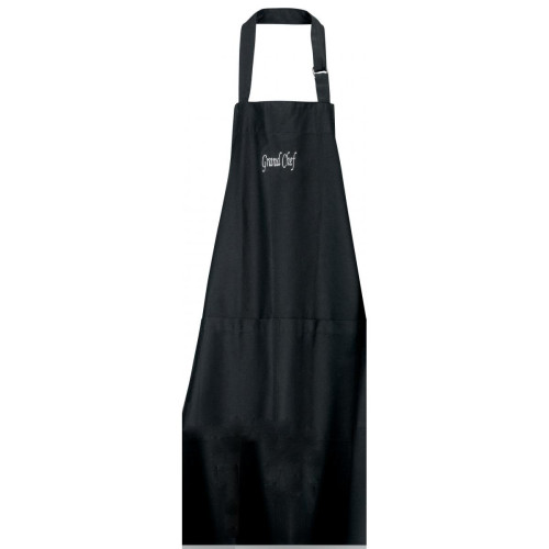 3S. x Home -  Grand Tablier Chef à poche Noir 75 x 90 - Accessoires de cuisine, pâtisserie