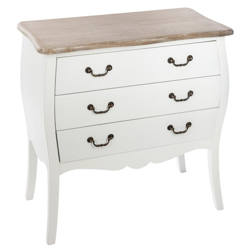 3S. x Home - Commode 3 Tiroirs SACHRY - Commodes et chiffonniers blanc