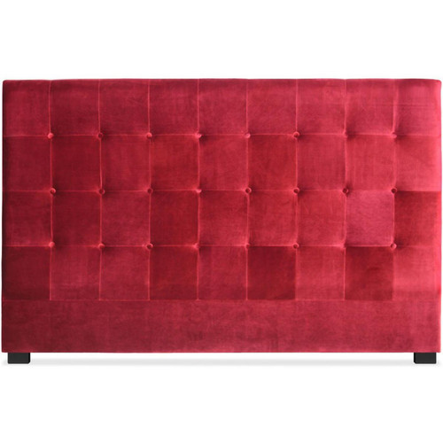 3S. x Home - Tête de lit capitonnée 180 cm Velours Rouge PACA - Tete de lit