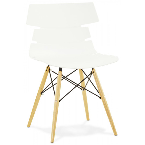 Chaise Blanche style scandinave SIRMAN Blanc 3S. x Home Meuble & Déco