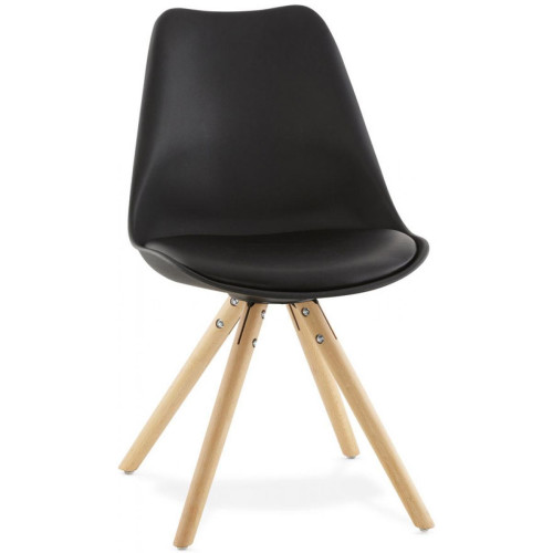 Chaise àoire design pieds en polypropylène PARRYS Noir 3S. x Home Meuble & Déco