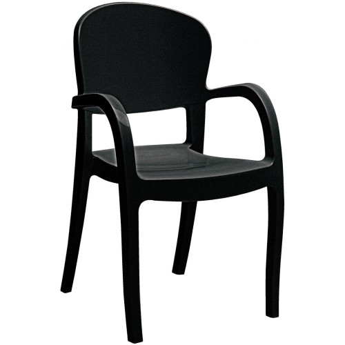 Chaise Design Noire Avec Accoudoirs GLAM Noir 3S. x Home Meuble & Déco