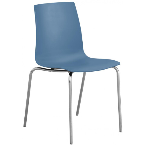 3S. x Home - Chaise Design Bleue Mat OLYMPIE - Mobilier Deco
