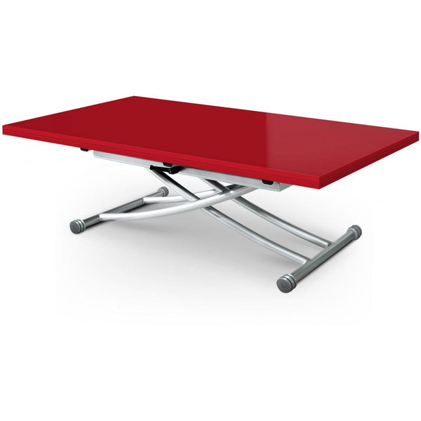 Table basse relevable extensible rouge laquée KALI Rouge 3S. x Home Meuble & Déco