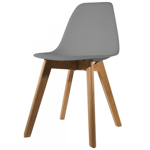 3S. x Home - Chaise Scandinave Coque  Grise ORKNEY - Soldes chaises, tabourets, bancs