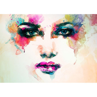 Tableau Face Colorful Woman L.80 x H.55 cm