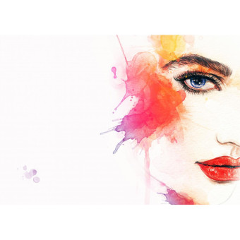 Tableau Profile Colorful Woman L.80 x H.55 cm