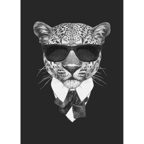 3S. x Home - Tableau Jaguar Cool Portraits L.55 x H.80 cm - Sélection Mode Fête Des Pères Meuble Et Déco Design