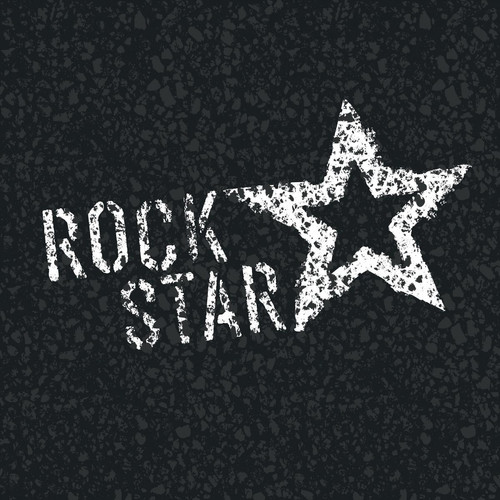 3S. x Home - Tableau Logo Rock Star 50 x 50 - Mobilier Deco