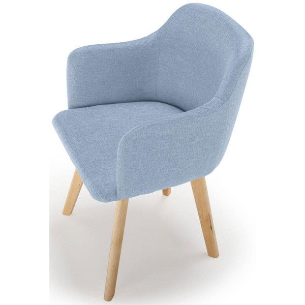 Chaise Style Scandinave Tissu Bleu SAGA 3S. x Home