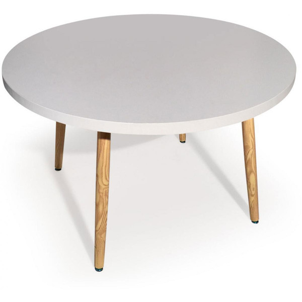 Table Ronde Style Scandinave Blanc BLONDIE Blanc 3S. x Home Meuble & Déco