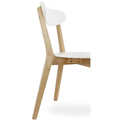 Chaise àcandinave blanche 45x52x80 cm LORIE Chaise