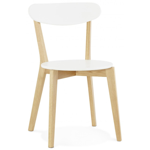 3S. x Home - Chaise àcandinave blanche 45x52x80 cm LORIE - Sélection meuble & déco Scandinave