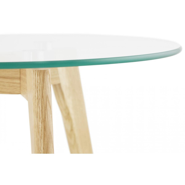 Ensemble de deux tables basses avec plateau en verre transparent 50x50x45 cm GUILLET Table basse
