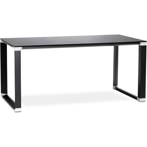 3S. x Home - Table de bureau noire 80x160x73 cm GARY - Bien chez soi : la sélection meuble et déco