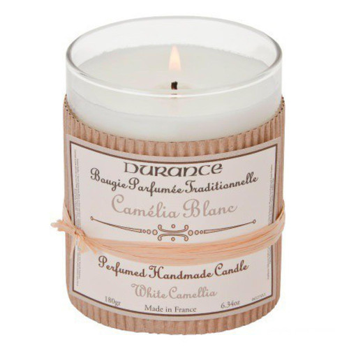 Durance - Bougie Traditionnelle DURANCE Parfum Camélia Blanc SWANN - Meuble deco made in france