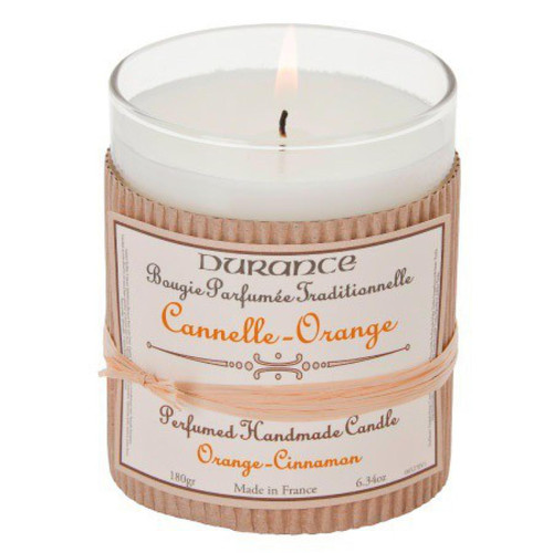 Durance - Bougie Traditionnelle DURANCE Parfum Cannelle Orange SWANN - Meuble deco made in france