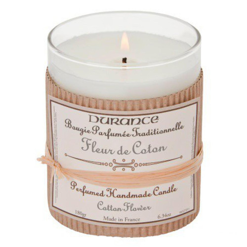 Durance - Bougie Traditionnelle DURANCE Parfum Fleur de Coton SWANN - Meuble deco made in france