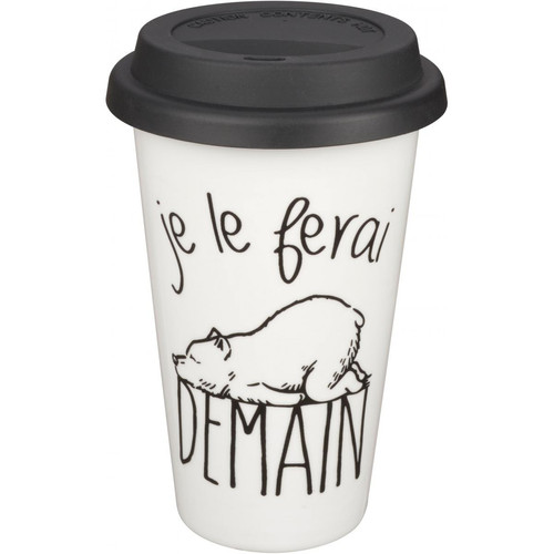 La Chaise Longue - Mug Take Away Je Le Ferai Demain Blanc WHITBEAR - Mug