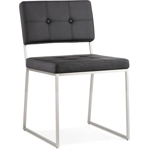 3S. x Home - Chaise design Retro Noire THOMAS - Chaise