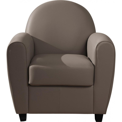 3S. x Home - Fauteuil Club Taupe LIBBY - Fauteuil Design