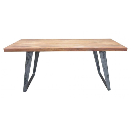 3S. x Home - Table à manger en bois et metal L180 BARBOSA - Table