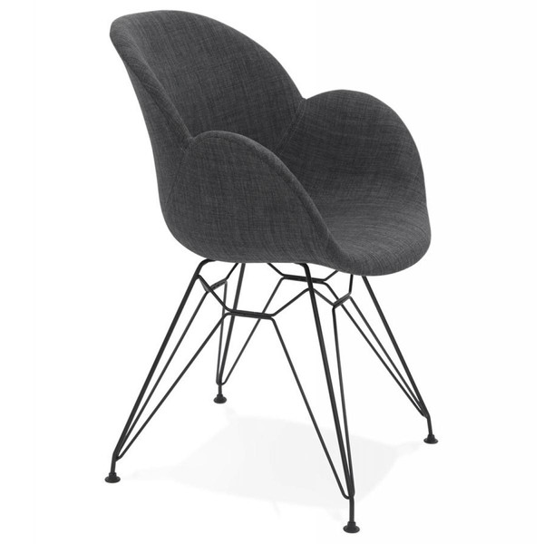 Chaise design En Tissu Gris ANTONNI Gris 3S. x Home Meuble & Déco
