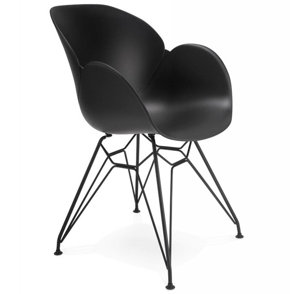 Chaise design En Plastique Noir DESIGN Noir 3S. x Home Meuble & Déco