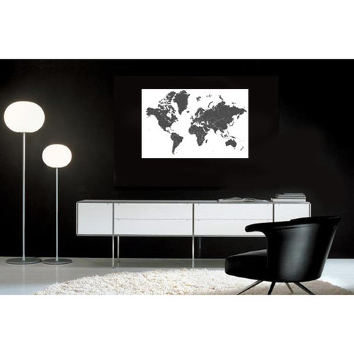 Tableau Voyage Planisphère Grey and White 80x55 3S. x Home
