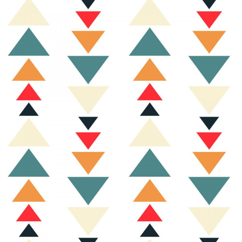 3S. x Home - Tableau Pattern Triangles Colorés 60x60 - Tableau Et Toile Design