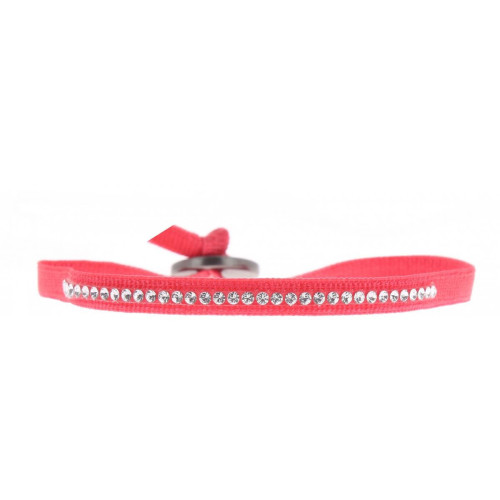Les Interchangeables - Bracelet Les Interchangeables A35355 - Bracelet Tissu Rouge Cristaux Swarovski - Les Interchangeables accessoires