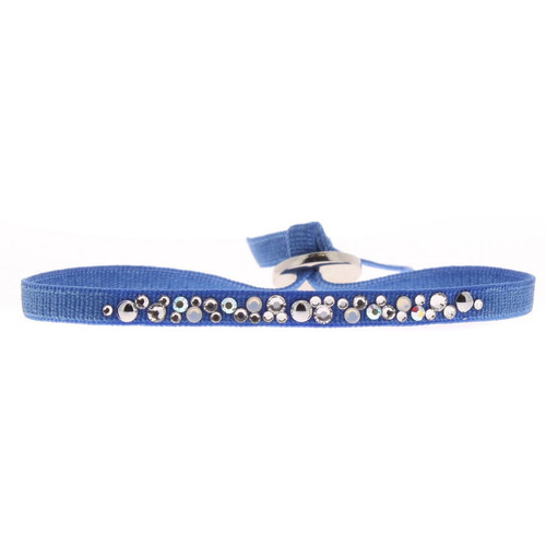 Les Interchangeables - Bracelet Les Interchangeables A39695 - Bracelet Tissu Acier Bleu - Bracelet femme