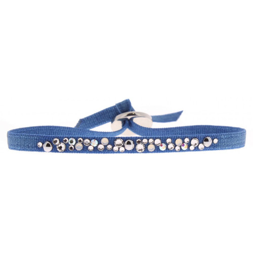 Les Interchangeables - Bracelet Les Interchangeables A41179 - Bracelet Tissu Acier Bleu - Mode femme bleu