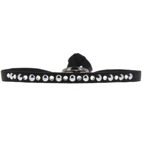 Les Interchangeables - Bracelet Les Interchangeables A29010 - Bracelet Tissu Acier Noir - Bracelet femme