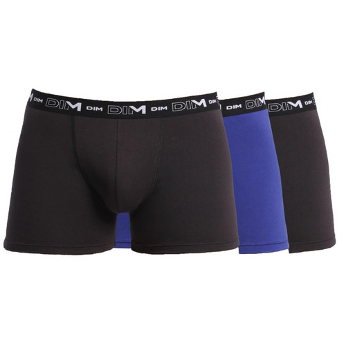 Dim Homme - Pack de 3 boxers logotés ceinture élastique - coton stretch - Sous-vêtement homme & pyjama