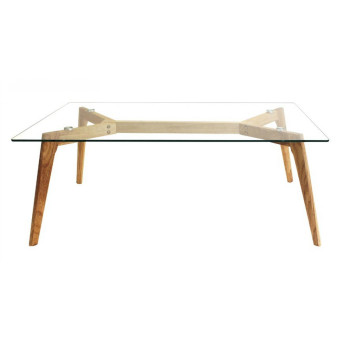 Table Basse Rectangulaire En Verre 110x60 cm PETSAMO