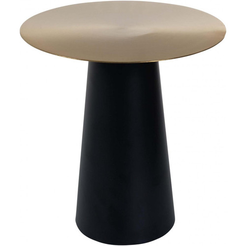 3S. x Home - Table D'Appoint Noire et Or BULI - Table d appoint noire