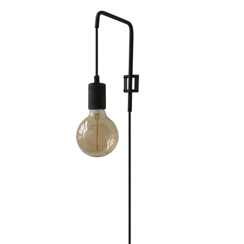 3S. x Home - Applique Ampoule Transparent Noir MERLINE - Sélection meuble & déco Industriel