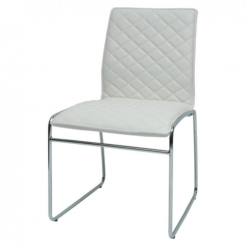 3S. x Home - Chaise Blanche GIULIA - Soldes chaises, tabourets, bancs