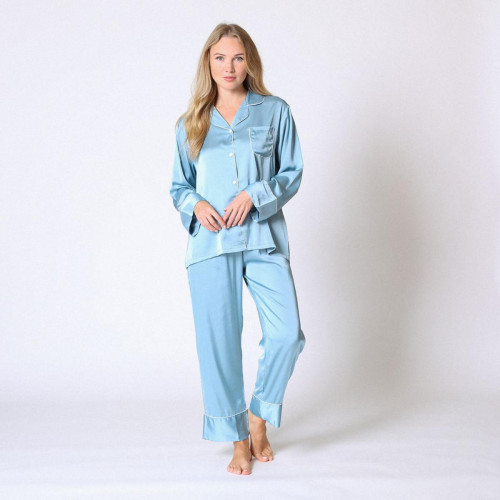 Midnight Lingerie - Pyjama manches longues satin - Pyjamas femme et lingerie de nuit