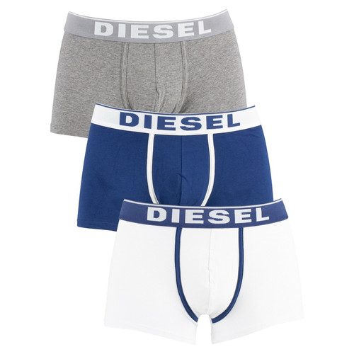 Diesel Underwear - Pack de 3 boxers unis Bleu / Blanc / Gris - Caleçon / Boxer homme