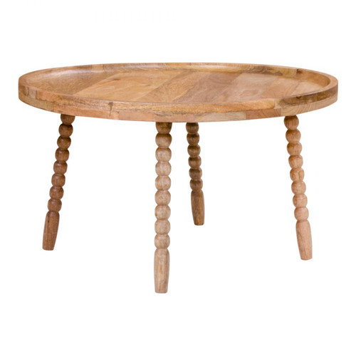 House Nordic - Table Basse Ronde en Bois BIRGIT - Collection ethnique meuble deco