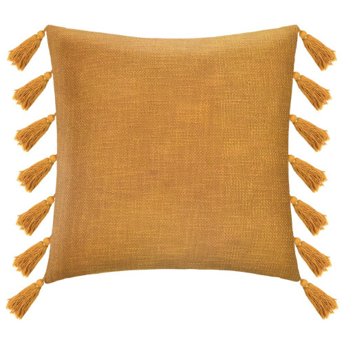 3S. x Home - Coussin Pompons GYPSY Ocre 50x50 - Rideaux & déco
